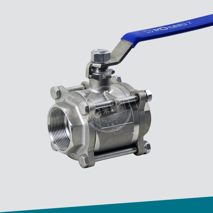 手动三片式内螺纹球阀（不锈钢手柄）